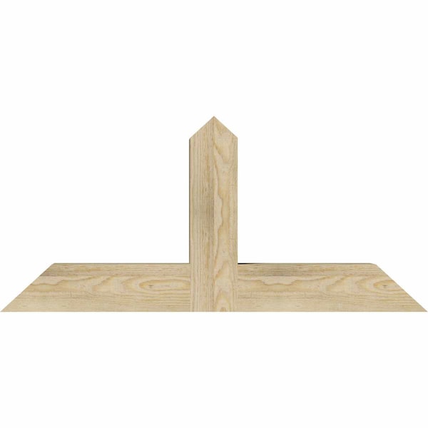Ekena Millwork Portland Rough Sawn Timber Gable Bracket, Douglas Fir, 36"W x 16"H x 4"D x 4"F, 11/12 Pitch GBW036X16X0404POR00RDF - main